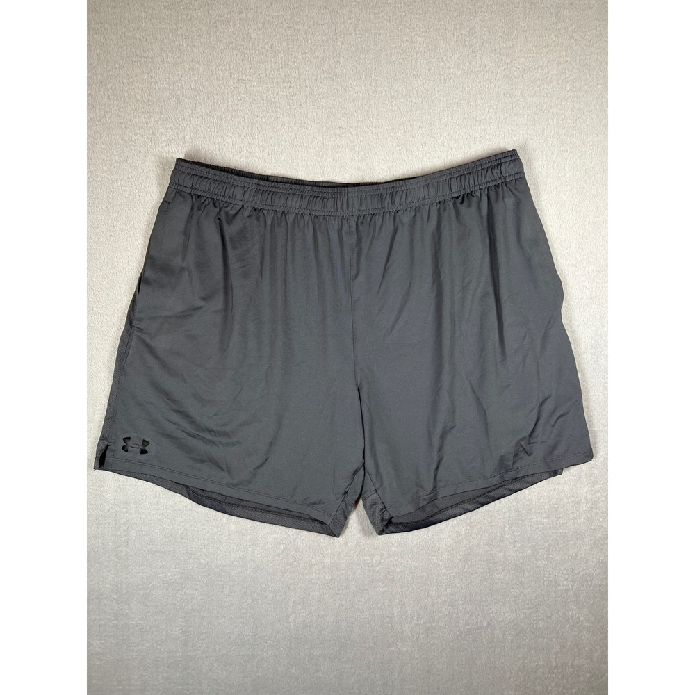 Under Armour Mens 2XL Gray Loose Fit Athletic Shorts 7 Inch Inseam